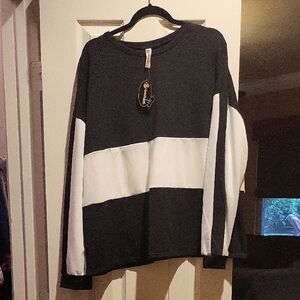 Shoreline Black Tee with Colorful Logo